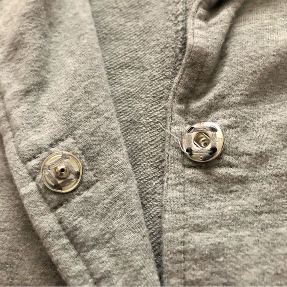 Vintage Talbots Gray Snap Closure Light Weight Cotton Blazer Size XL - Picture 3 of 5